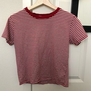 Striped red shirt